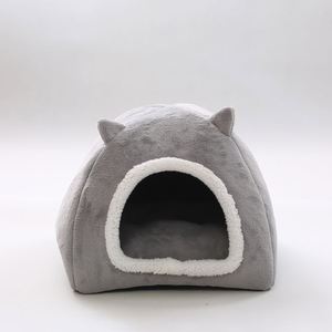 Casa para Gatos Plegable con Diseño Adorable, de Terciopelo de Cordero, Cálida, Ligera, Desmontable, Nido Portátil para Mascotas, Suave y Afelpado - Product Image 3