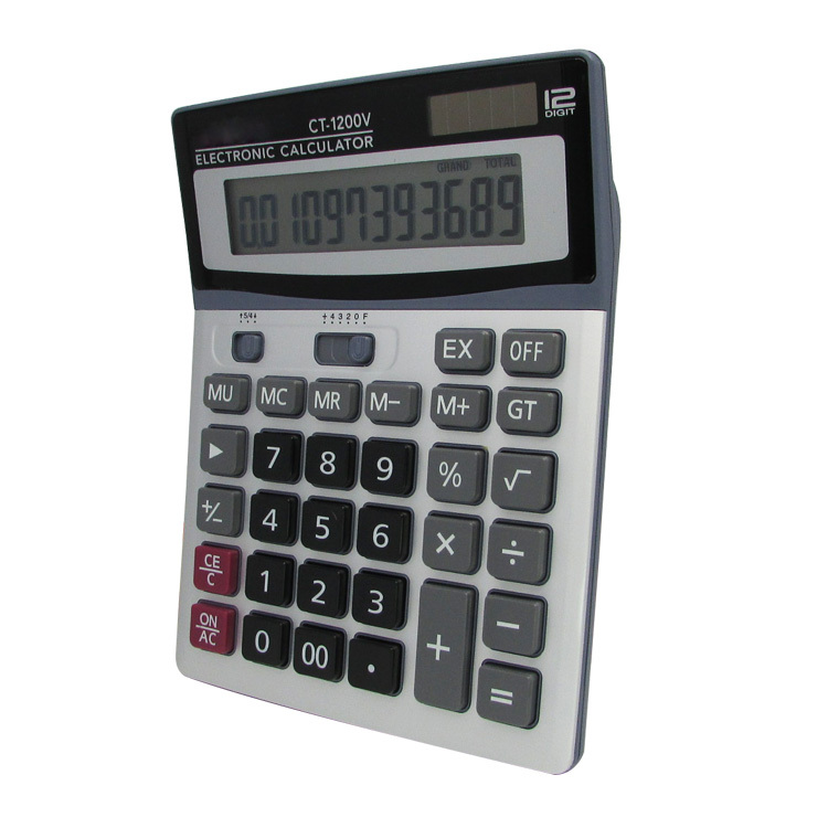 Large LCD Digital Display 12 Digits Jumbo Desktop Electronic Calculator
