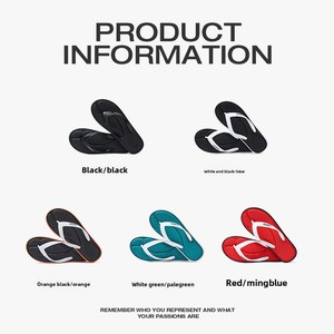 Nouveauté 2024 : Tongs élégantes pour hommes, sandales résistantes à l'abrasion, logo imprimé en 3D, tongs plates à bout ouvert, plage - Product Image 5