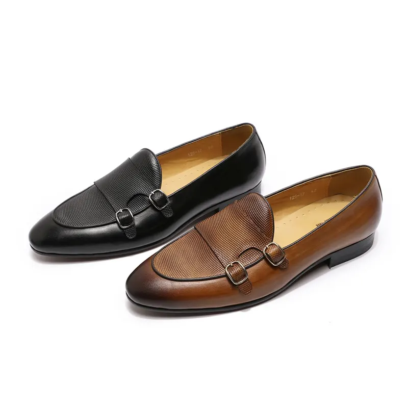 Italian formal shoes leather belgian custom loafers for men
