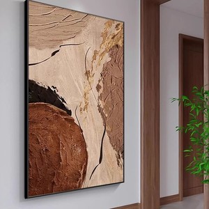 Handmade Abstract Oil Painting Rectangle Black <b>Frame</b> Modern Minimalist Living Room Sofa Background <b>Wall</b> Art - Product Image 3