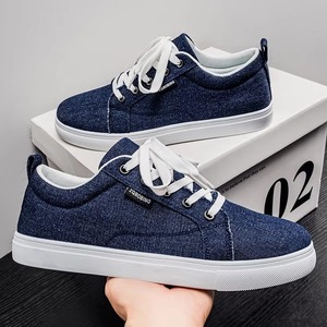 Scarpe da uomo in tela stile coreano alla moda, nuove collezioni primavera 2026, sportive casual con chiusura anteriore a lacci - Product Image 1