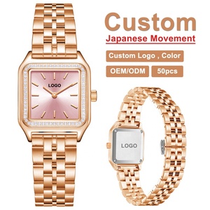 Montre-bracelet de luxe vintage étanche de haute qualité pour <span class=keywords><strong>femme</strong></span>, avec logo personnalisé OEM, marque privée, mouvement à quartz - Product Image 1