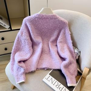 3040 # petit ours poupée tricoté Cardigan <span class=keywords><strong>pull</strong></span> femmes automne et <span class=keywords><strong>hiver</strong></span> nouveau Style ample doux collant <span class=keywords><strong>pull</strong></span> à manches longues <span class=keywords><strong>manteau</strong></span> - Product Image 2