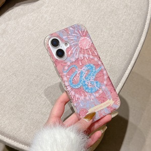 Funda con purpurina de fuegos artificiales rosas de Año Nuevo chino para <span class=keywords><strong>Apple</strong></span> para iPhone 16/15 Pro Max 13/14 Compatibilidad <span class=keywords><strong>Snake</strong></span> Year Hecho de TPU - Product Image 3