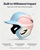Casque de baseball pour adulte MOON avec coque en ABS, design respirant, équipement de protection sûr pour les sports de plein air, modèle BQ01
