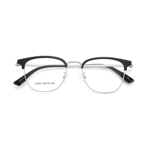 Montures de lunettes Danyang 35046, demi-monture ovale, verres en résine, anti-UV, unisexe - Product Image 1