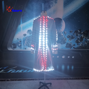 Nuevo Traje de Escenario Masculino Estilo Chino con LED, Túnica Larga para Cantante, Festival EDM, <span class=keywords><strong>Concierto</strong></span>, Club Nocturno, Actuación de Baile - Product Image 3