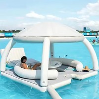 Plateforme Flottante Gonflable pour Bateau, Tente Multi-personnes, Canapé de Loisirs, Transat, Rangée Flottante, Lit Flottant pour Piscine et Yacht