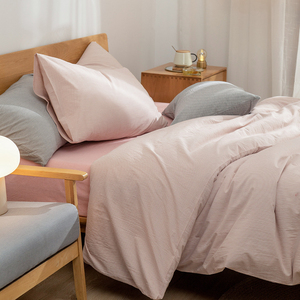Parure de lit 4 pièces en Lyocell, mat, rafraîchissant, doux, faible rétrécissement, facile à laver, pratique, cadeau de mariage pour les jeunes mariés, idéal pour appartement - Product Image 2