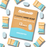 Tablettes de savon moussant concentré écologiques et zéro déchet pour le lavage des mains – Recharge portable