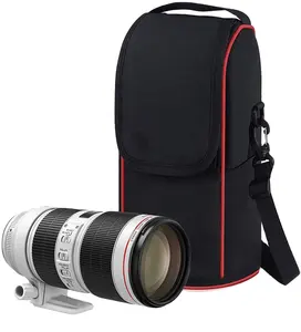 조절 가능한 숄더 스트랩 카메라 가방이있는 무료 샘플 방수 및 충격 방지 줌 카메라 렌즈 파우치 백