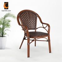 Mobilier de Restaurant, chaises d'extérieur, bras en rotin, balcon, hôtel, cantine, Restaurant, chaise de salle à manger pour Villa