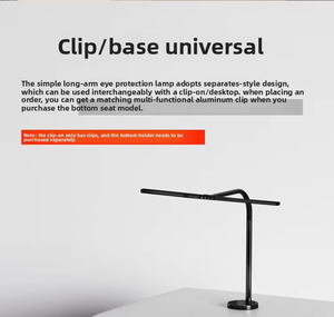 25W Moderne Zwarte Metalen LED Bureaulamp 80CM Breed Verlichtingsarmatuur met Afstandsbediening E26 Fitting voor Computerscherm Kantoor Studenten Lezen - Product Image 3