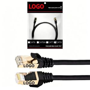 Cavo di Rete in Rame a Doppia Schermatura Cat8 <span class=keywords><strong>Cat7</strong></span> Cat6a Cat6 SFTP SSTP SF/FTP FTP LSZH PVC CM CMR CMP 24/26/28AWG Patch Cord - Product Image 6
