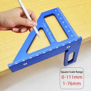 Regla triangular de metal de 45 y 90 grados para dibujo, carpintería y decoración, Dropshipping - Product Image 3