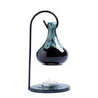Brûleur d'aromathérapie en céramique en forme de goutte d'eau Warmself, diffuseur d'huiles essentielles à longue durée de combustion, décoration pour la maison, le bureau et la chambre