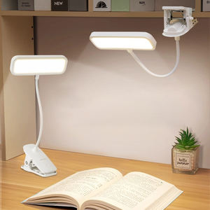 Lámpara de Clip LED recargable por USB, diseño moderno, atenuación continua, cuello de cisne, lámparas de noche, abrazadera para el cuidado de los ojos, lámpara de mesa para estudiar - Product Image 4