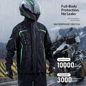 Ensemble imperméable et respirant en tissu Oxford pour moto, veste et pantalon de <span class=keywords><strong>pluie</strong></span> intégral pour homme, avec logo pour trottinette électrique - Product Image 1