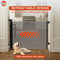 Barrière rétractable en maille pour animaux de compagnie, barrière de sécurité pour chien d'intérieur pour portes, escaliers, couloirs, taille personnalisée, logo OEM ODM, vente en gros