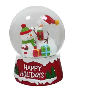 圣诞雪人雪球发光二极管点亮雪球，银色闪光雪球圣诞装饰