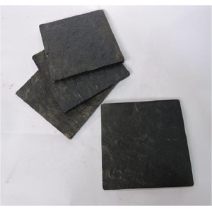 Ensemble de sous-verres carrés en marbre gris d'agate véritable Style classique pour la décoration de la table de cuisine Bureau Café Dining Party Custom Outdoor Use - Product Image 2