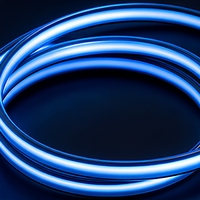 Bande lumineuse LED bleue pour voiture, alimentée par USB, flexible, lampe néon intérieure pour garniture de véhicule universelle