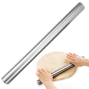 Rodillo de Acero Inoxidable 304 Antiadherente, Rodillo para Masa Ligero, Herramienta para Hornear Pizza, Pasteles, Galletas y Empanadillas - Product Image 3