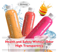 Botol jus teh susu plastik bening kelas makanan bebas Bpa jus hewan peliharaan plastik penjualan terbaik Moq kecil 500ml 1L cetakan layar CN;GUA