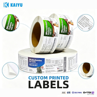 KAIYU – Étiquettes adhésives en vinyle écologique imperméable, format rouleau, vente en gros en grande quantité, directement de l'usine avec 15 ans d'expérience