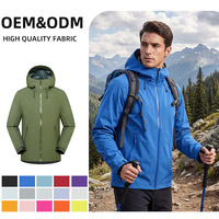 Veste Anorak Unisexe Imperméable, Coupe-Vent et Respirante avec Membrane 2.5L, Pliable, Fermeture Éclair, Toutes Saisons, Course à Pieds Rapide sur Sentier