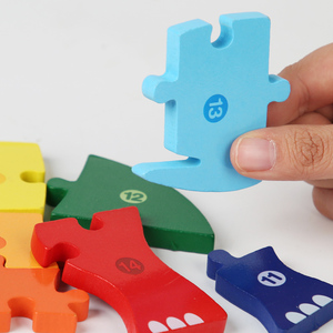 لعبة ألغاز خشبية تعليمية كبيرة الحجم لعبة حيوان طائرة مونتيسوري تعليمية مبكرة ألعاب هدايا للأطفال الصغار - Product Image 5