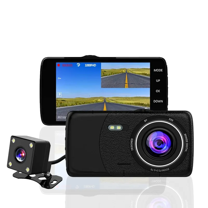 Fabricante de alta calidad Black Box 4 pulgadas delantero trasero Sim 4G Car Video Recorder Dual Lens Dash Cam con modo de estacionamiento