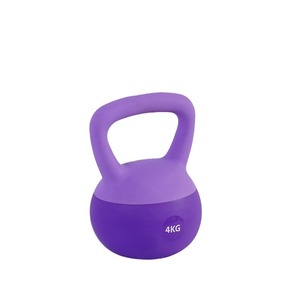 Kettlebell lembut latihan kekuatan, Dumbbell Pot ayun rumah dengan bagian bawah lembut bahan PVC lintas batas bobot Gratis