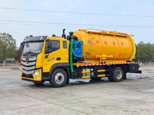 FOTON 4x2 <b>Sludge</b> Removal Truck 15CBM Euro 3/Euro 5 LHD & RHD Optional Dual High Pressure Jet & Vacuum Suction Sanitation Truck - Product Image 5