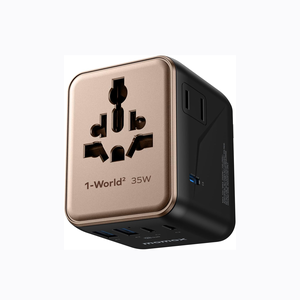 Adaptador de viaje universal <span class=keywords><strong>MOMAX</strong></span> 7 en 1, 3 en 1 PD y 2 en 1 QC, 2AC, adaptador de enchufe de viaje europeo todo en uno - Product Image 1