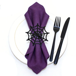 Anillos y Clips para Servilletas <span class=keywords><strong>de</strong></span> Halloween al por Mayor, Estilo Americano, Araña Negra, Fantasma, Murciélagos, Aleación, para Decoración <span class=keywords><strong>de</strong></span> Halloween - Product Image 3