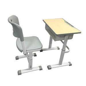 Masao School <b>Desk</b> And Chair <b>Set</b> Height Adjustable For Primary Secondary Students Modern Minimalist Style Solid Wood - Product Image 3