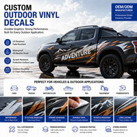 Kit d'autocollants en vinyle graphiques personnalisés OEM pour véhicules, décalcomanies durables pour l'extérieur pour voitures, camions, flottes et sports automobiles