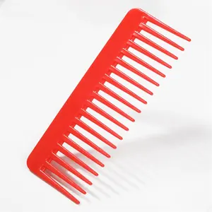 Wholesale Wide Tooth Comb Plastic Detangling Comb With Custom Logo