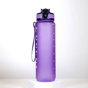 Botella de agua de plástico portátil transparente Bpa Yoga Fitness deportes nuevos artículos logotipo personalizado impreso botella de agua vidrio regalo de negocios - Product Image 4