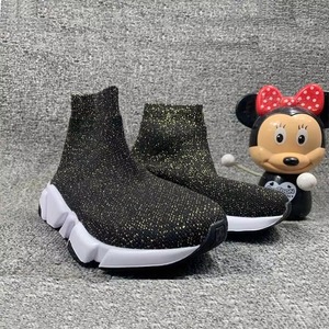 2026 New Style Fly Knit Stretch Anti-Slip Thick Sole Slip on High Top Sock Shoes Men Casual Sneakers - Product Image 2