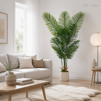Palmier Papillon Artificiel Tropical de 1,8 m en Pot, Feuillage Vert Artificiel pour Salon, Bureau, Villa, Patio, Verdure au Sol