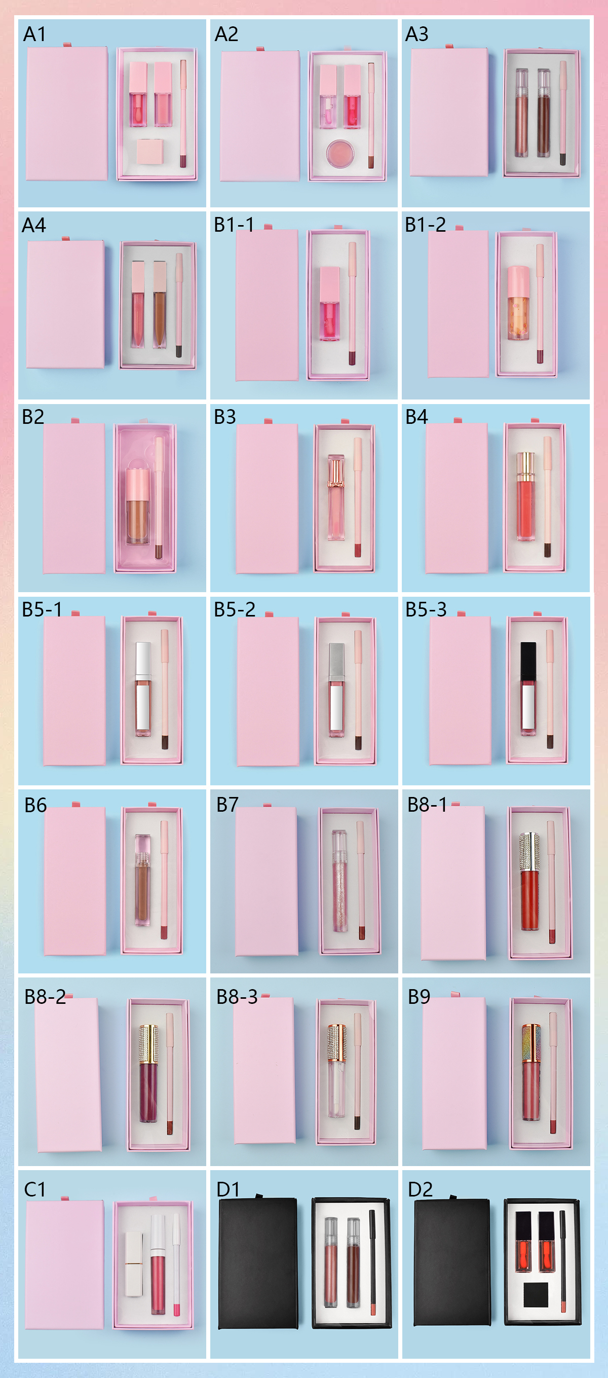 conjunto de brillo de labios