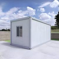 Maison en conteneur en acier portable à structure plate 20 pieds Résistante aux séismes et au vent Poste de garde de sécurité Cabine