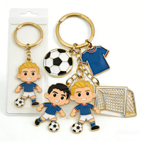Porte-clés personnalisé en alliage de zinc émaillé dur 2D/3D pour fabricants, récompense club de football
