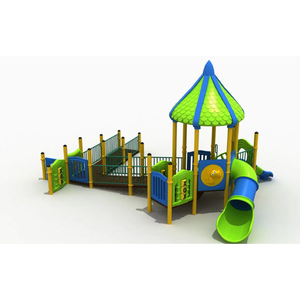 Surface moulée en PEBDL certifiée CE Équipement de terrain de jeu extérieur pour enfants Toboggan en plastique pour enfants dans le parc de trampoline - Product Image 1