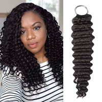 QVR Extensions de cheveux humains naturels 100% vierges Remy, double trame, prêtes à la permanente, pour tressage au crochet Afro Kinky, pointe plume