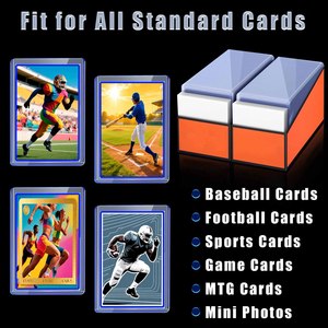 Custom NOVISON 35-100PT Plastic Semi Rigid <b>Cards</b> Holder Sleeve Top Loader 3x4 ID Clear Ball Sports <b>Card</b> Saver No Closure - Product Image 4