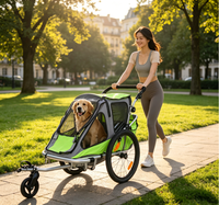 Remorque de vélo pliable 2-en-1 pour enfants avec logos personnalisés, poussette de jogging et remorque de vélo à trois roues pour bébé